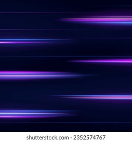 Laser beams luminous abstract sparkling isolated on a transparent background. Abstract neon color glowing lines background