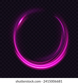 Laser beams luminous abstract sparkling isolated on a transparent background. Beautiful glow light flare and spark. Red blue special effect, speed police line.