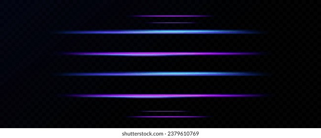 Laser beams, neon lines of light. Abstract neon color glowing lines background. light speed motion background.