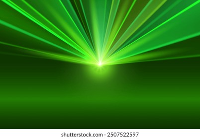 Laser beams on dance stage, night background. Vector illustration