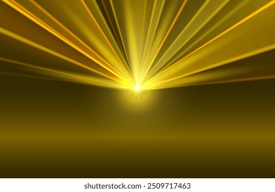 Laser beams on dance stage, night background. Vector illustration