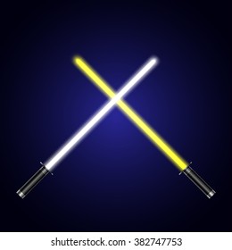 Laser beams. Vector illustration.