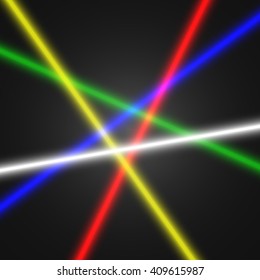 Laser beams. Vector illustration.