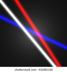 Laser beams. Vector illustration.