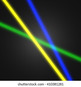 Laser beams. Vector illustration.