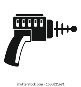 Laser blaster icon. Simple illustration of laser blaster vector icon for web design isolated on white background