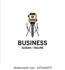 Laser, Building, Construction, Level, Tool Business Logo Template. Flat Color