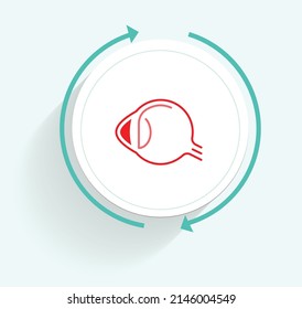 Laser Cataract Surgery Icon Vector Design