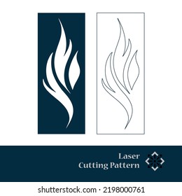 Laser and CNC cut pattern. Vector template with abstract geometric texture in oriental style, floral grid ornament. Decorative stencil panel for laser cutting of wood, metal, engraving.