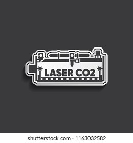 Laser Co2, Laser Cutting Icon