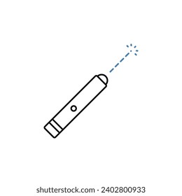 laser concept line icon. Simple element illustration. laser concept outline symbol design.