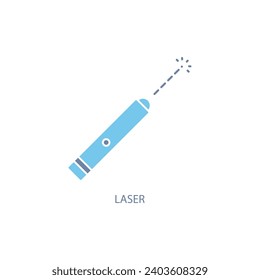 Laser Concept Line Icon. Einfache Elementgrafik. Laserkonzept Umrisssymbol-Design.