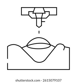 laser correction ophthalmology line icon vector. laser correction ophthalmology sign. isolated contour symbol black illustration