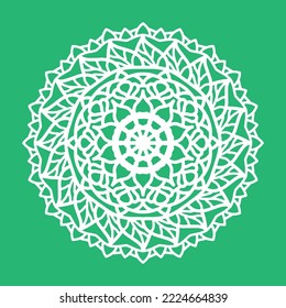 laser cut 3d Mandala pattern.  3d islamic mandala