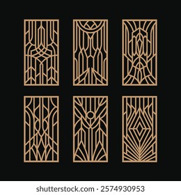 Laser cut art deco panel vintage designs