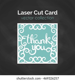 Laser Cut Card. Template For Laser Cutting.