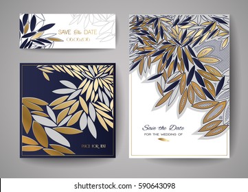 Laser Cut Card. Laserschneidvorlage für Vektordesign. Blumenschmuck, Blätter.
