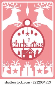 Laser Cut Christmas card design.