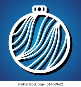 Laser cut christmas decoration vector design. Merry Christmas decoration for xmas tree. X-mas symbol for paper cutting, wood carving and christmas decorations. Christmas tree balls.