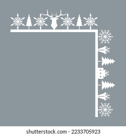 Laser Cut Christmas Door Corner.