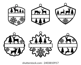 Laser Cut Christmas Ornament Decoration