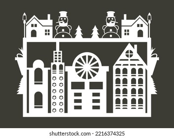 Laser Cut Christmas Wall Sticker Sign
