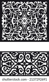 laser cut decoration doors,windows pattern design geometric,abstract floral motifs vector illustration stock 