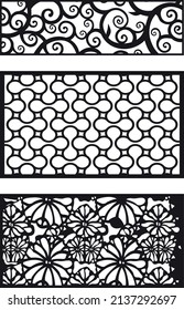 laser cut decoration doors,windows pattern design geometric,abstract floral motifs vector illustration stock 