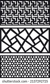 laser cut decoration doors,windows pattern design geometric,abstract floral motifs vector illustration stock 