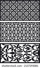 laser cut decoration doors,windows pattern design geometric,abstract floral motifs vector illustration stock 