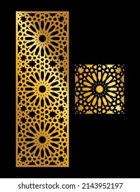 puertas de decoración de corte láser, diseño de patrones de ventanas geométrico,motivos florales abstractos vectoriales material