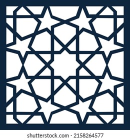 Laser cut decorative panel set with lace pattern, square templates.
