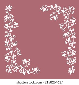 Laser cut decorative panel set with lace pattern, square templates.