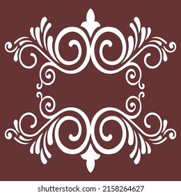 Laser cut decorative panel set with lace pattern, square templates.