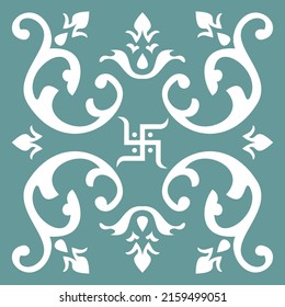 Laser cut decorative panel set with lace pattern, square templates.