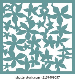 Laser cut decorative panel set with lace pattern, square templates.