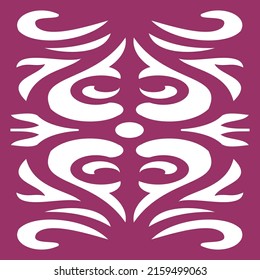 Laser cut decorative panel set with lace pattern, square templates.