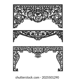 laser cut design template black and white
