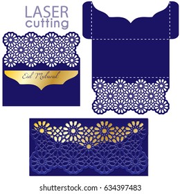 Laser cut Eid Money Holder, Eid Mubarak card, Money Envelope template, Gift for Eid, Islamic pattern.