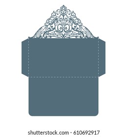 laser cut envelope template for wedding invitation