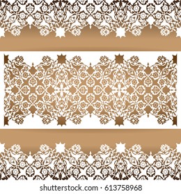 Laser cut floral arabesque round ornament pattern vector Template cutting wedding invitation greeting card Silhouette pattern printing, engraving, laser cutting paper, wood metal stencil manufacturing