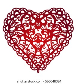 Laser cut flower pattern for decorative panel. Vector template ready for printing, postcards packets, wedding invitation, engraving, paper, wood, metal.Valentins holiday