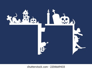 Laser Cut Halloween door Corner border collection,