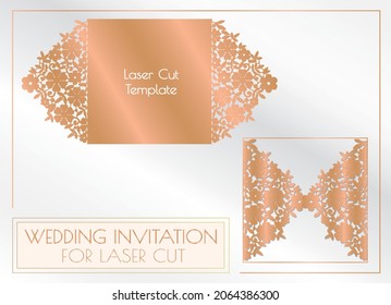 Plantilla de invitación a corte láser para grabadores láser.