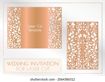 Laser cut invitation template for laser engravers.