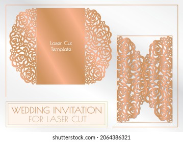 Laser cut invitation template for laser engravers.