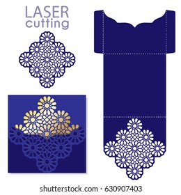 laser cut islamic pattern envelope template stock vector royalty free 630907403