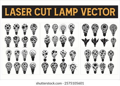 Laser Cut Lamp Vector Bundle
