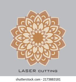 Laser Cut Lagen Mandala freier Vektorgrafik