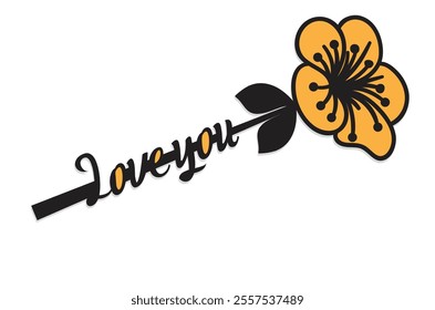 Laser Cut Love Flower Topper Valentines Day